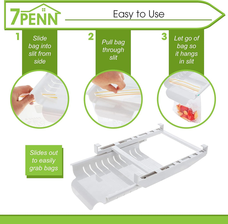 7PENN ZIP BAG REFRIGERATOR RACK WITH 40 BAGS