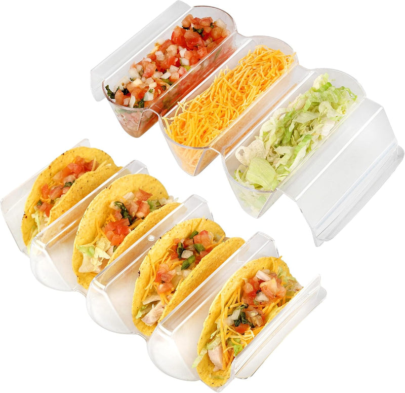 7 PENN 4PK CLEAR TACO HOLDER TRAYS