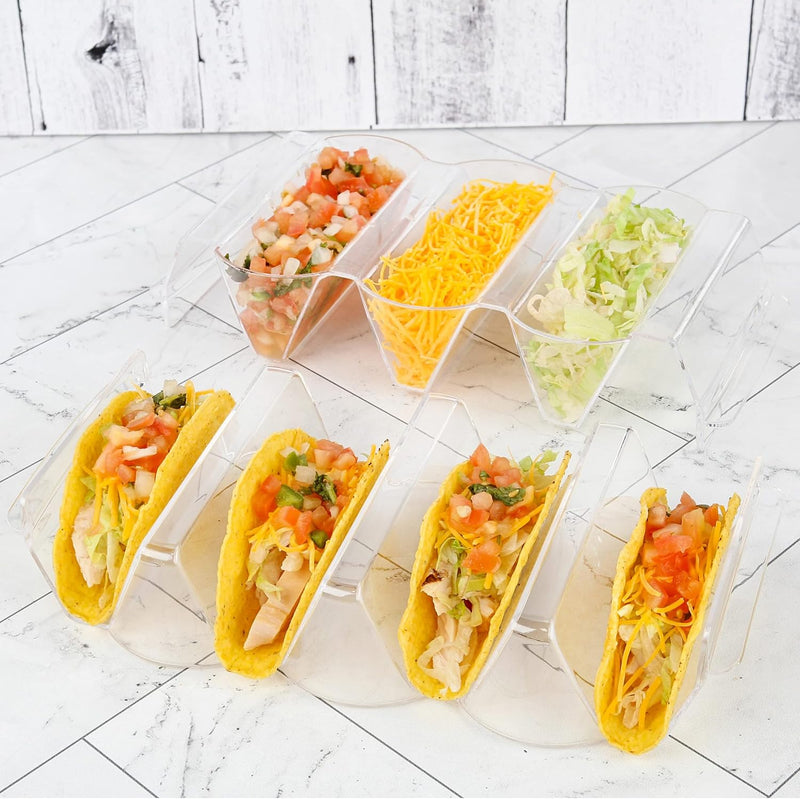 7 PENN 4PK CLEAR TACO HOLDER TRAYS