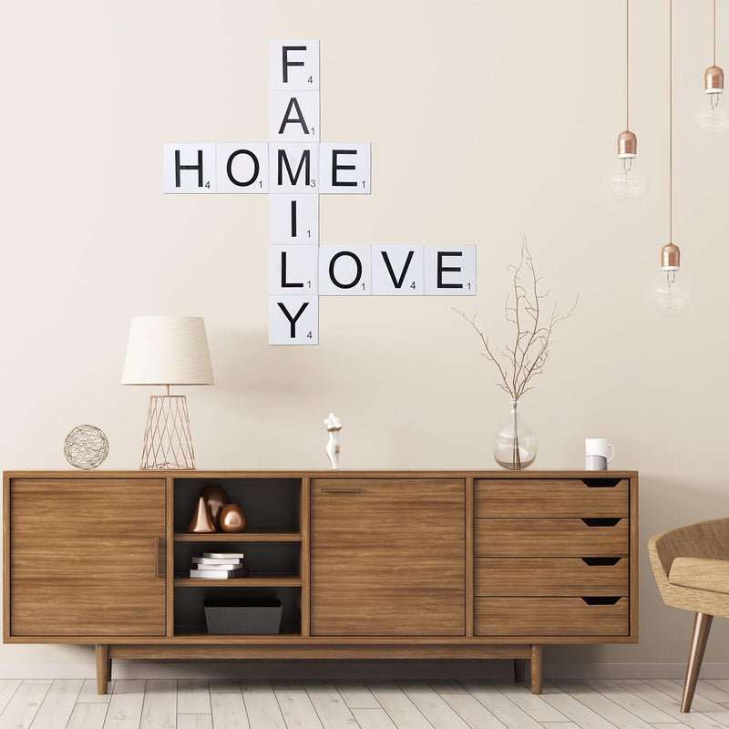 7PENN WOOD SCRABBLE LETTERS SPELLING FAMILY-LOVE-HOME 6x6''