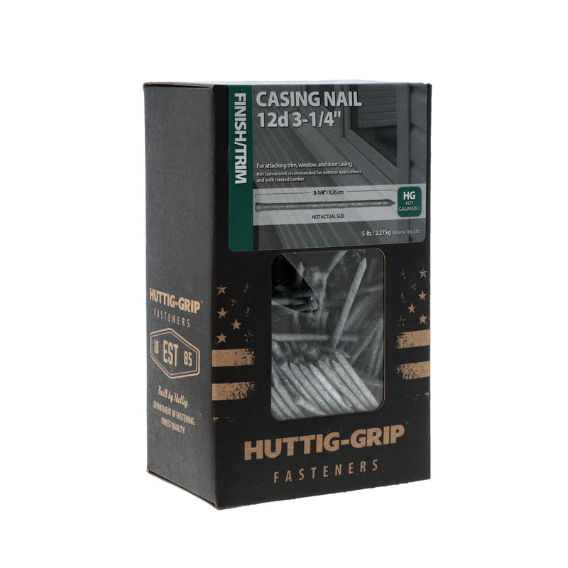 5LB 3-1/4'' CASING NAILS 12d HOT GALVANIZED
