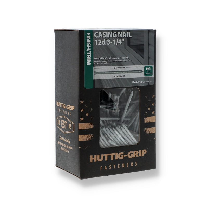 5LB 3-1/4'' CASING NAILS 12d HOT GALVANIZED