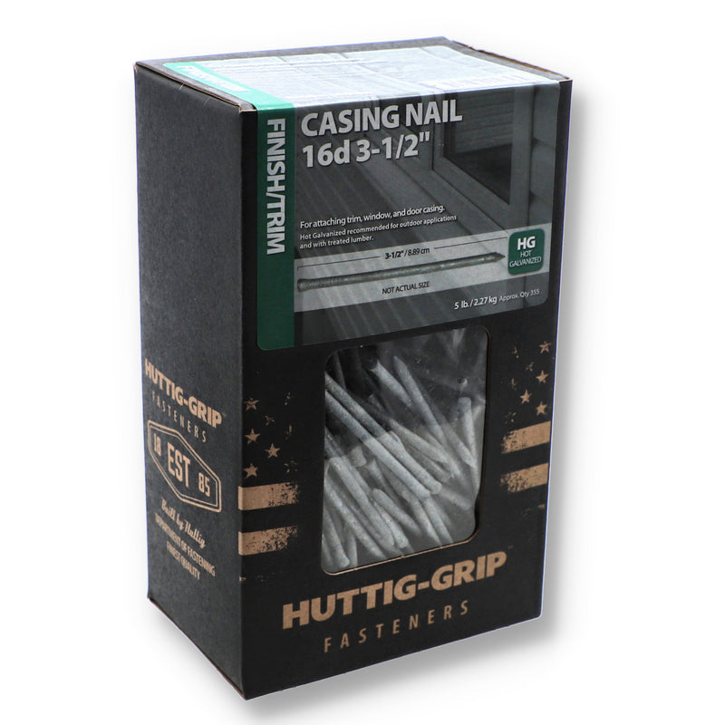 5LB 3-1/2'' CASING NAILS 16D HOT GALVANIZED
