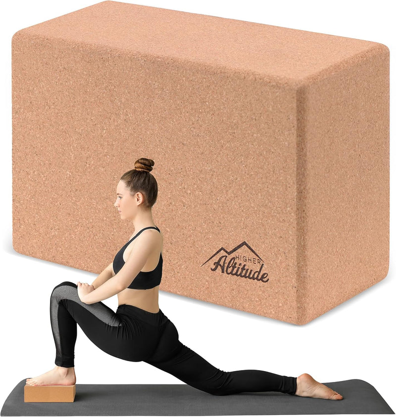 HIGHER ALTITUDE CORK YOGA STRETCHING BLOCK 8.6x4x5.8''