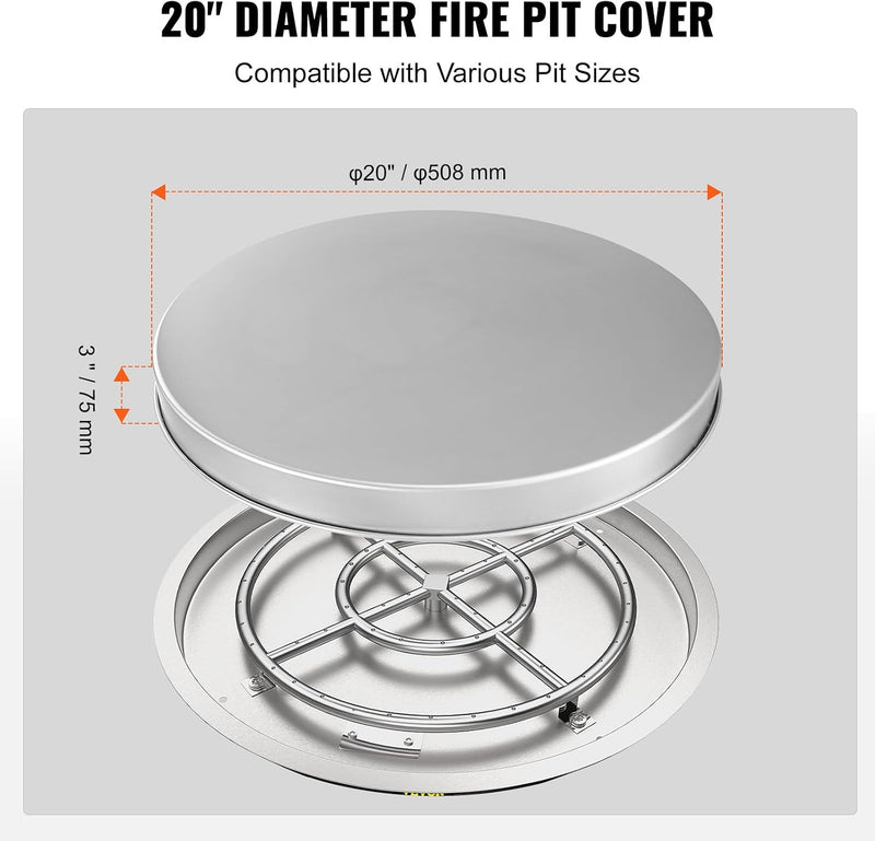 VEVOR 20'' FIRE PIT COVOR LID