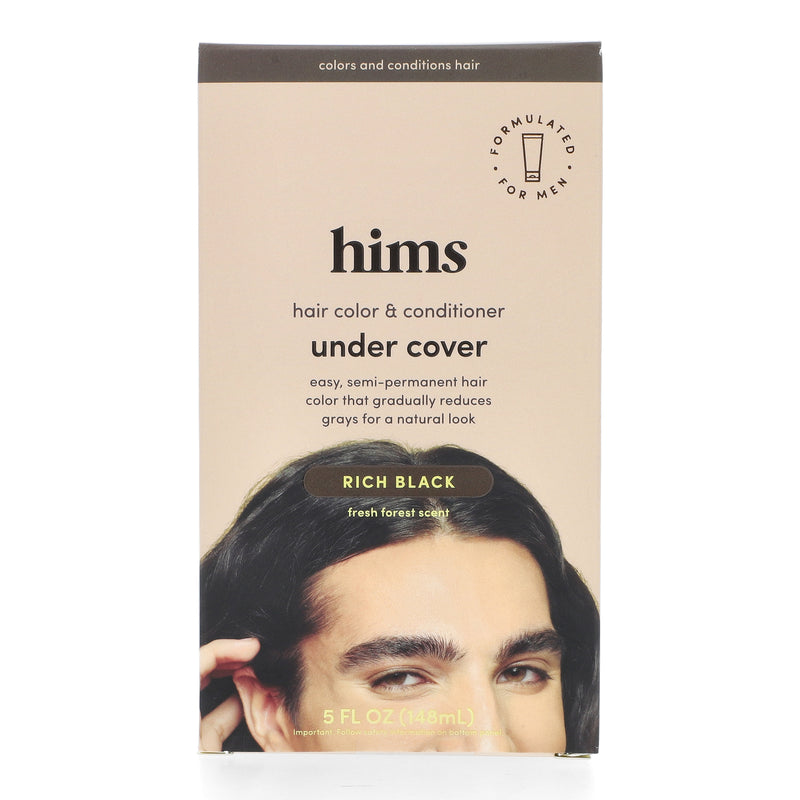 MENS SEMI PERM HAIR COLOR & CONDITIONER RICH BLACK