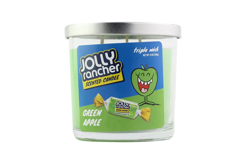 JOLLY RANCHER GREEN APPLE 14OZ 3-WICK SCENTED CANDLE