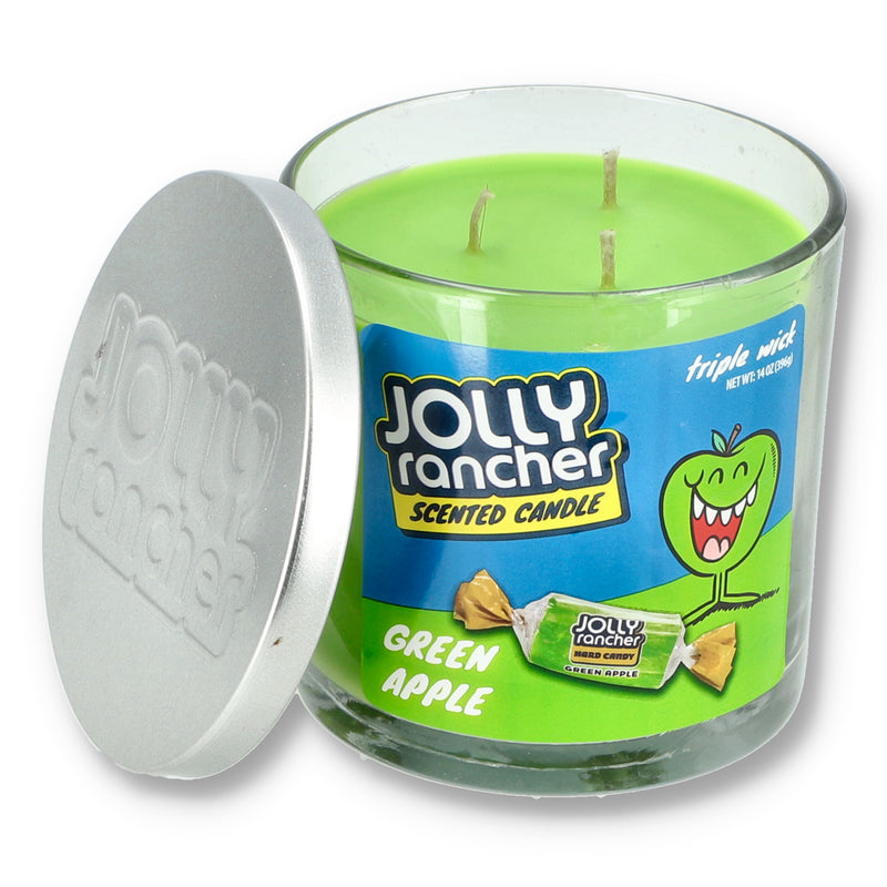 JOLLY RANCHER GREEN APPLE 14OZ 3-WICK SCENTED CANDLE