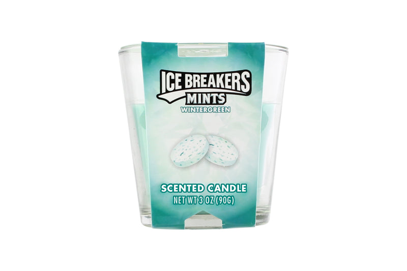ICE BREAKERS WINTERGREEN 3 OUNCE SCENTED CANDLE
