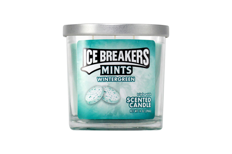 ICE BREAKERS WINTERGREEN 14OZ 3-WICK SCENTED CANDLE
