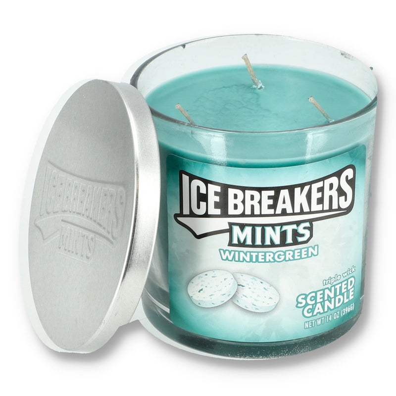 ICE BREAKERS WINTERGREEN 14OZ 3-WICK SCENTED CANDLE