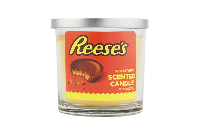 REESES PEANUT BUTTER CUP 14OZ 3-WICK SCENTED CANDLE