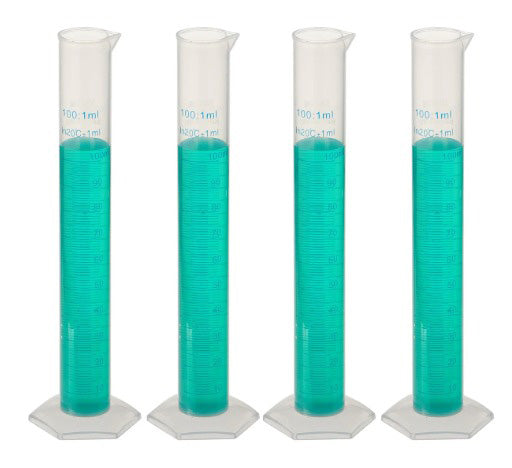 MODERN CURIOSITIES 4PK 10ML PP GRADUATED CYLINDERS