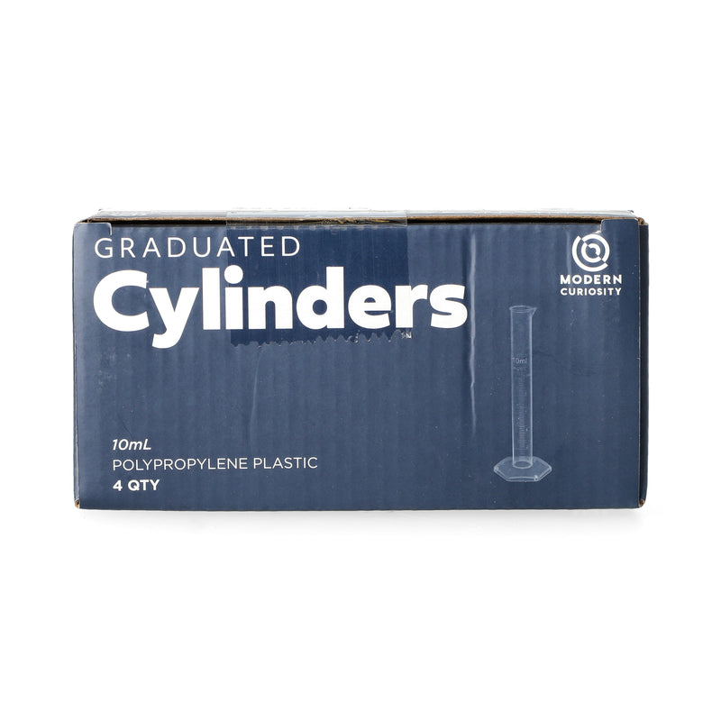 MODERN CURIOSITIES 4PK 10ML PP GRADUATED CYLINDERS