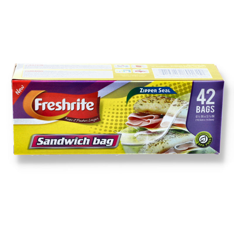 42ct SANDWICH BAGS ZIPPER SEAL