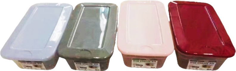 PLASTIC SHOE STORAGE BOX WITH LID