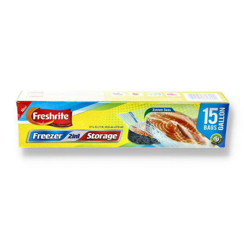 15ct GAL ZIPPER FREEZER BAG