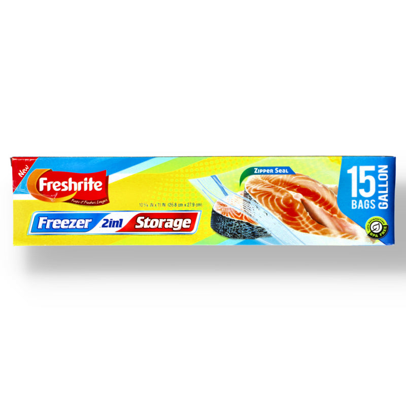 15ct GAL ZIPPER FREEZER BAG
