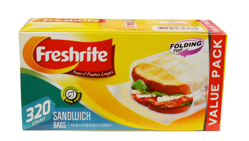 320ct SANDWICH BAGS FOLDING TOP