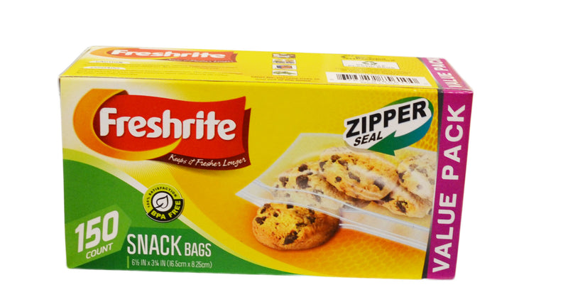 150ct SNACK BAGS ZIPPER SEAL