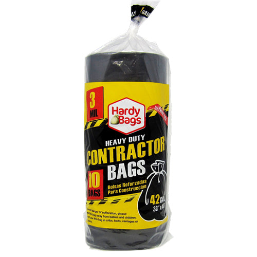 10ct 42gal CONTRACTOR BAGS 3mil 33x48''