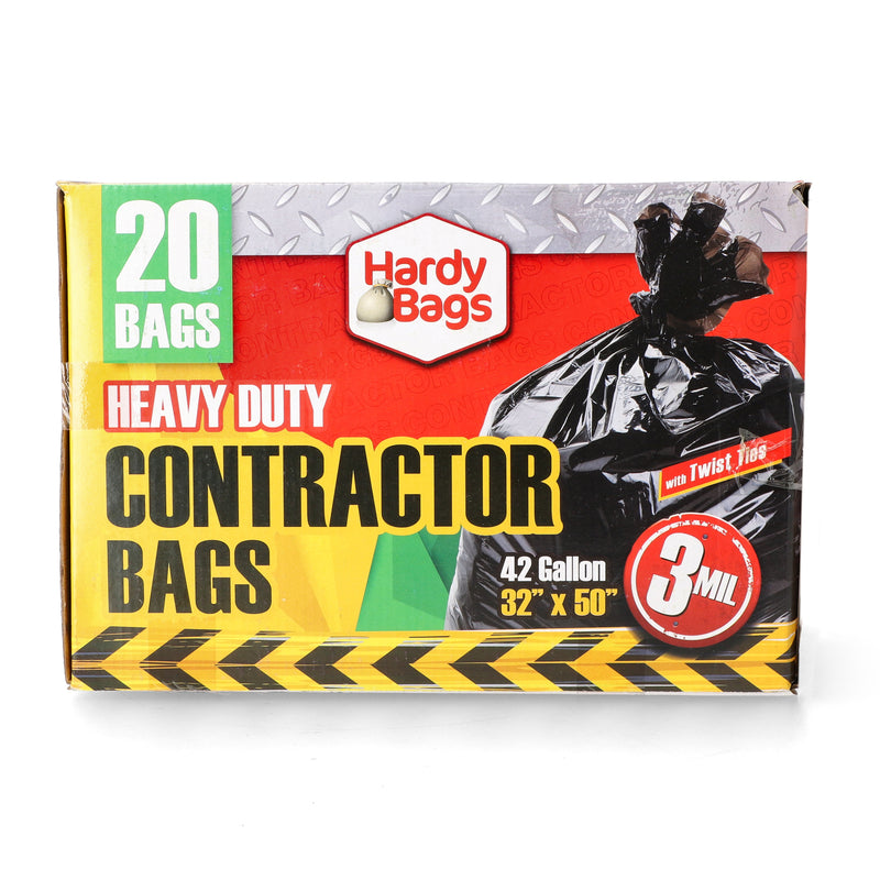 20ct 42 GALLON CONTRACTOR BAGS 32x50'' 3 MIL THICK
