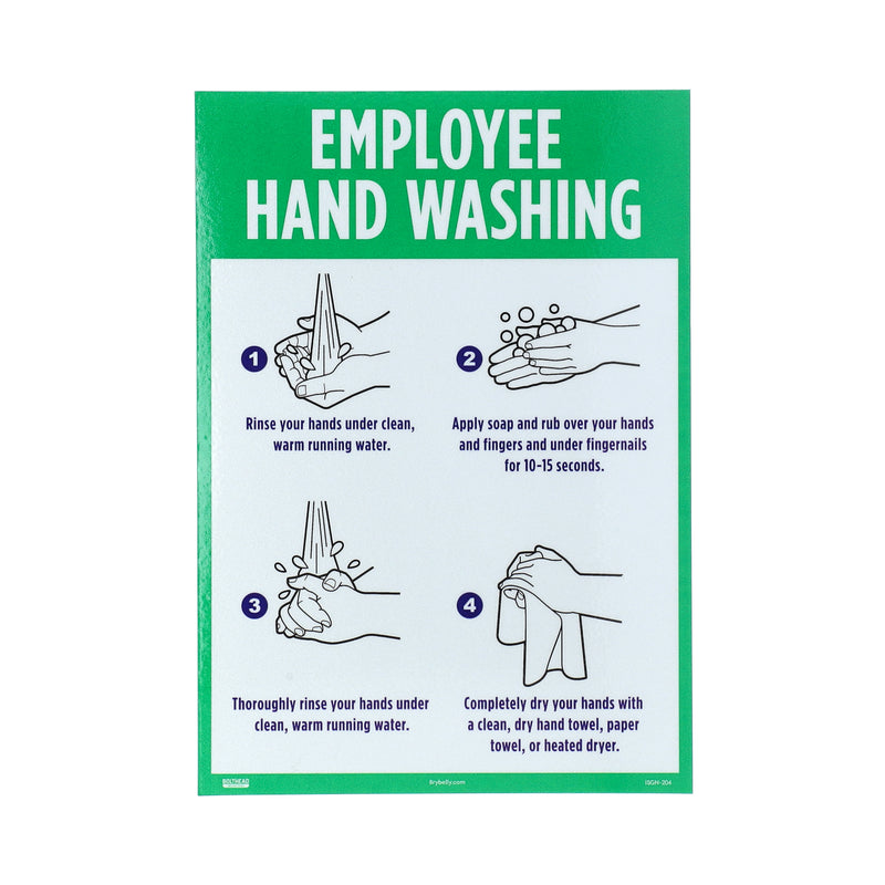 EMERGENCY HAND WASH PEEL & STICK 3M SIGN