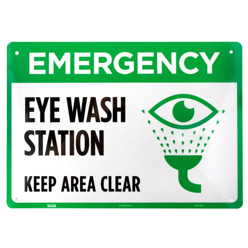7x10'' EMERGENCY EYE WASH STATION METAL SIGN KEEP AREA CLEAR