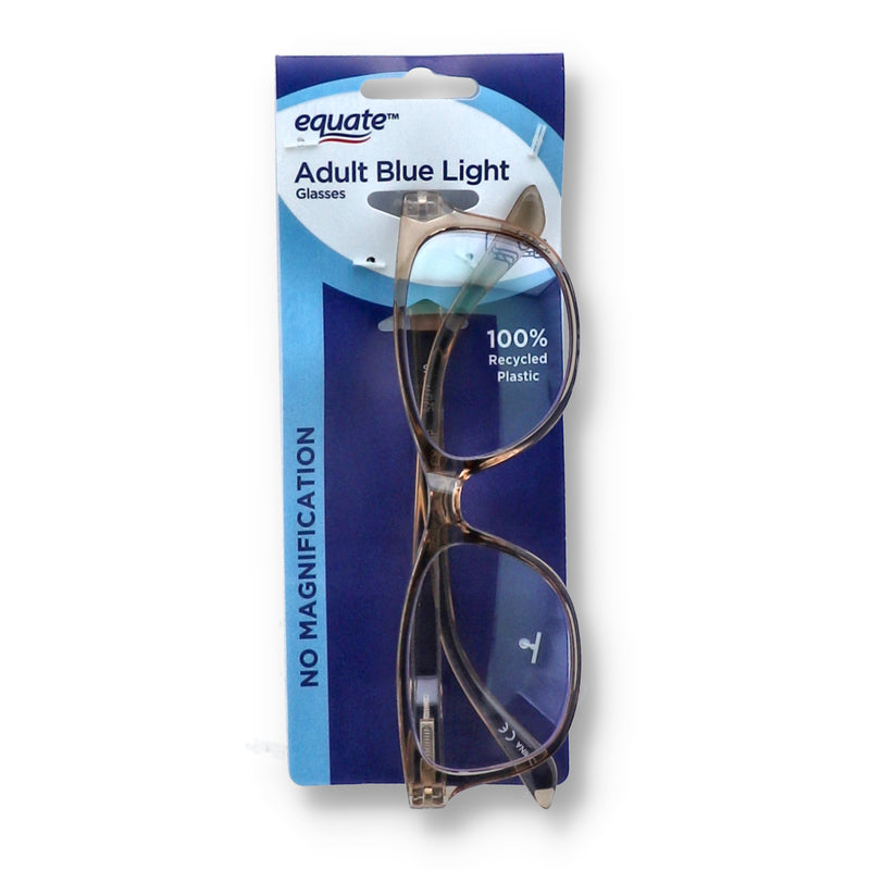 EQUATE ADULT BLUE LIGHT GLASSES NO MAGNIFICATION