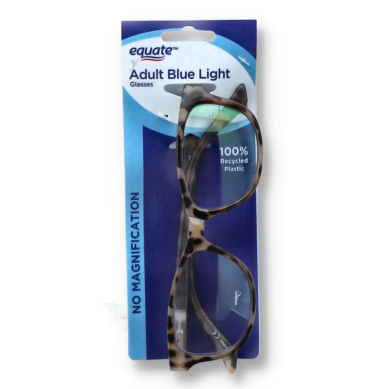 EQUATE ADULT BLUE LIGHT GLASSES NO MAGNIFICATION