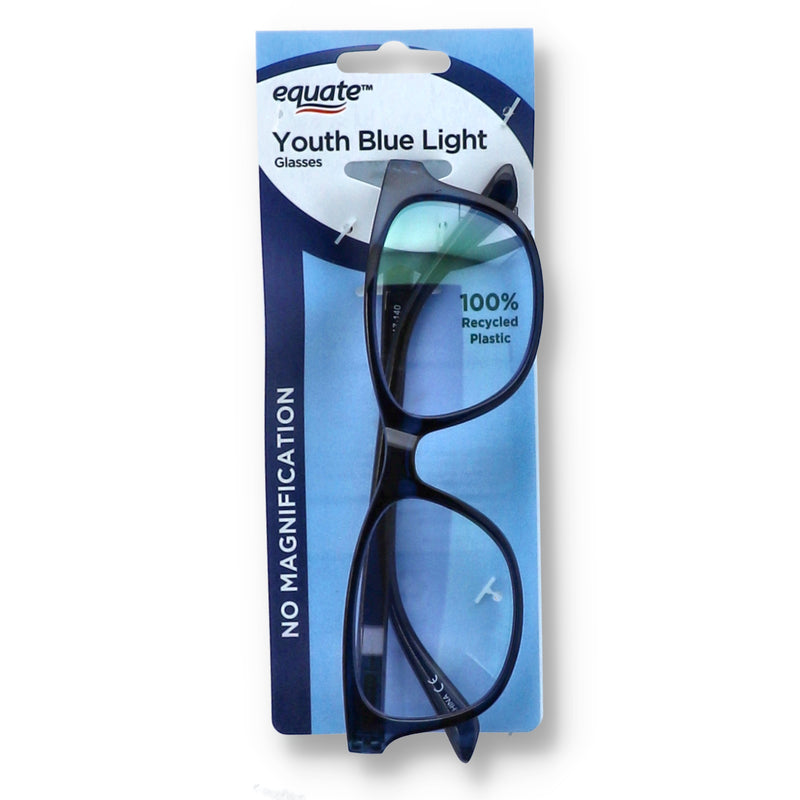 EQUATE BLUE LIGHT BLOCKING YOUTH GLASSES NO MAGNIFICATION