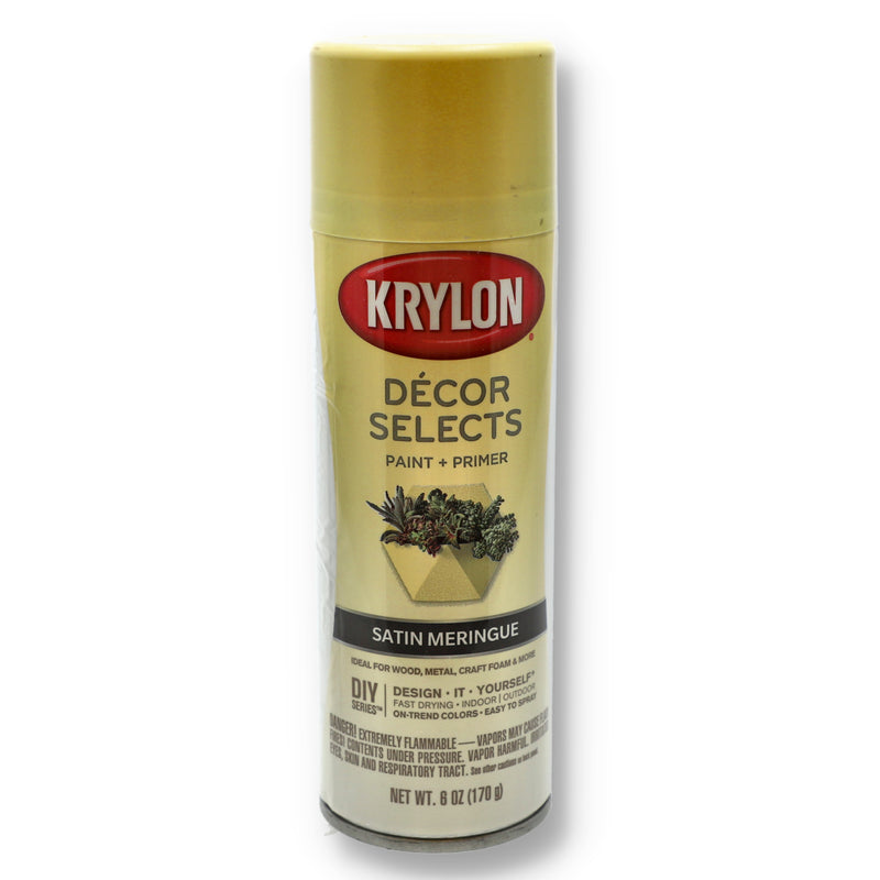 KRYLON DECOR SELECTS 6OZ PAINT & PRIMER SATIN MERINGUE