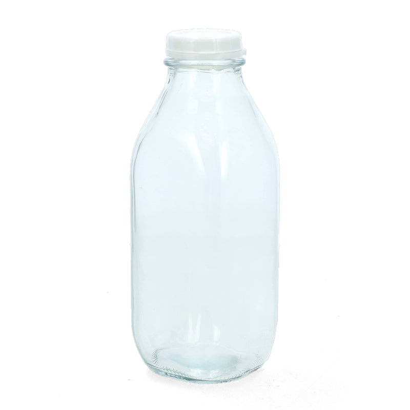 GLASS MILK BOTTLE 33.8 OZ