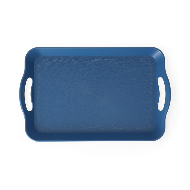 9x13.5'' BLUE CAFETERIA SERVING TRAY WITH HANDLES