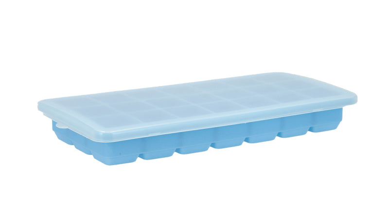21 SLOT 10x5'' SILICONE ICE CUBE TRAY WITH LID