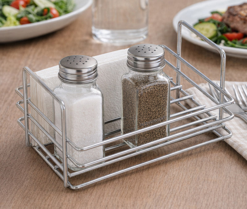 SALT & PEPPER WIRE SHAKER RACK
