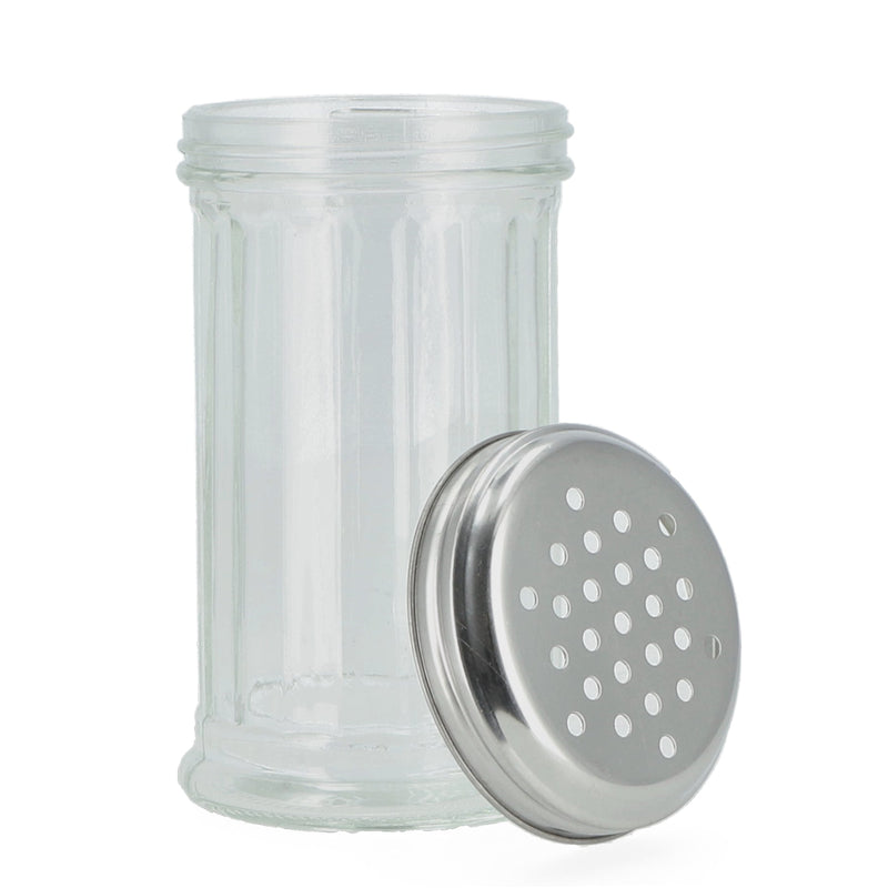 6PK 12OZ GLASS CHEESE SHAKER BOTTLES