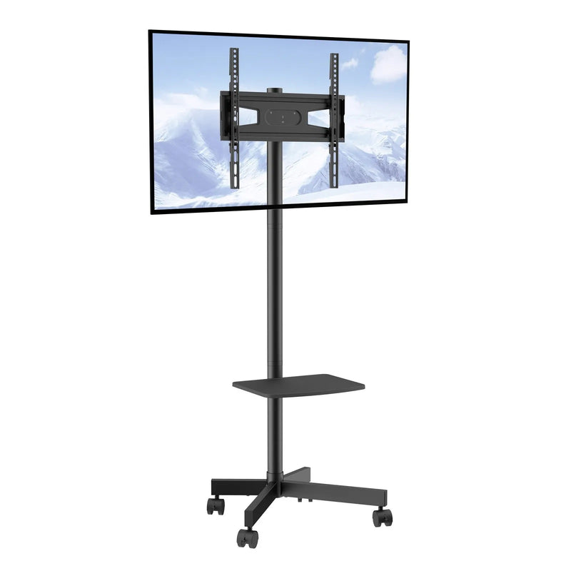 VEVOR 23-60'' MOBILE TV STAND ADJUSTABLE HEIGHT WITH AV TRAY & WHEELS