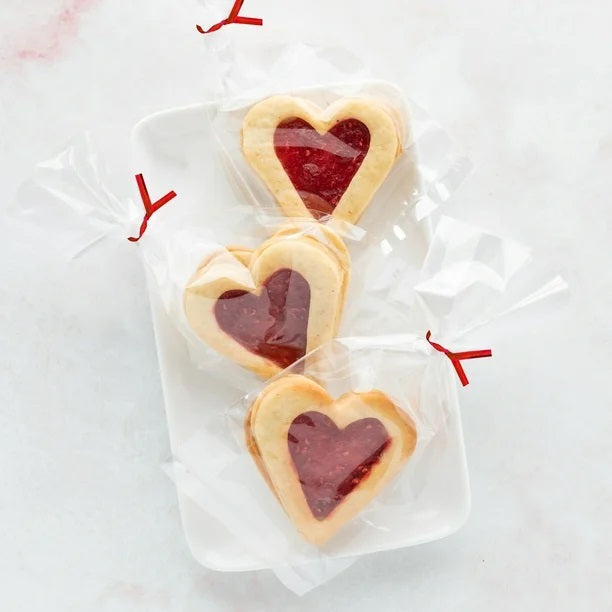 LOT45 200PK 6x9'' CLEAR FOOD GRADE TREAT BAGS WITH COLOR TIES