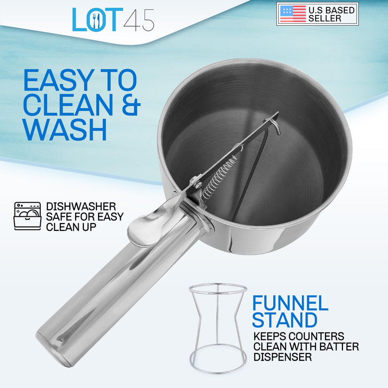 LOT-817695-LOT45 STAINLESS TAPERED WAX & OIL FUNNEL