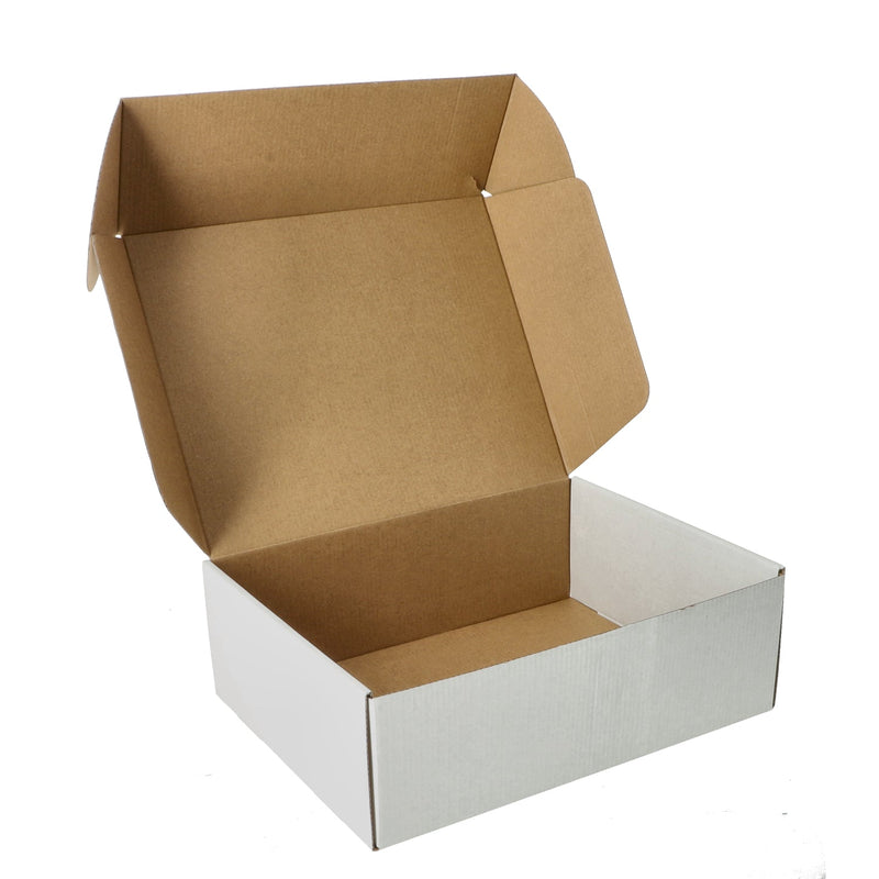 LOT45 20CT WHITE SHIPPING BOXES 12x9x4''
