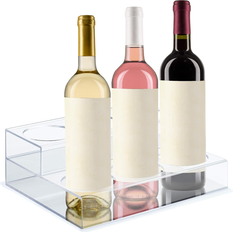 LOT-829032-LOT45 ACRYLIC BOTTLE HOLDER & RISER HOLDS 6 BOTTLES