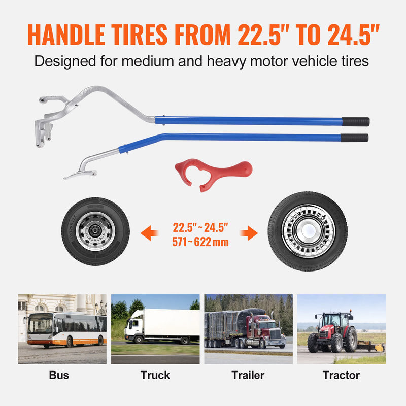 VEVOR 3PC TIRE MOUNT-DEMOUNT TOOL KIT FOR 22.5-24.5'' RADIAL BIAS PLY/TUBLESS TIRES