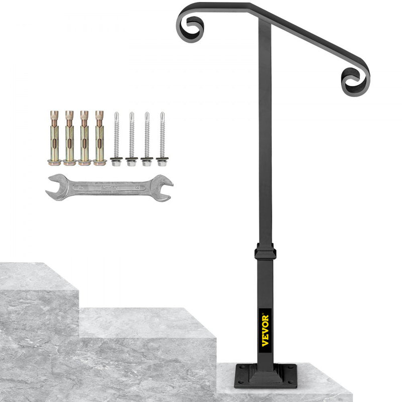 VEVOR GRAY 1 - 2 STEP IRON HANDRAIL