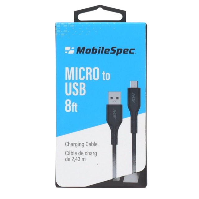 8' MICRO TO USB CHARGING CABLE