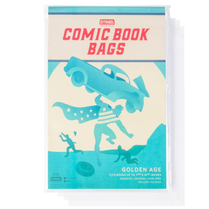 CITADEL 100PK GOLDEN AGE COMIC BOOK BAGS