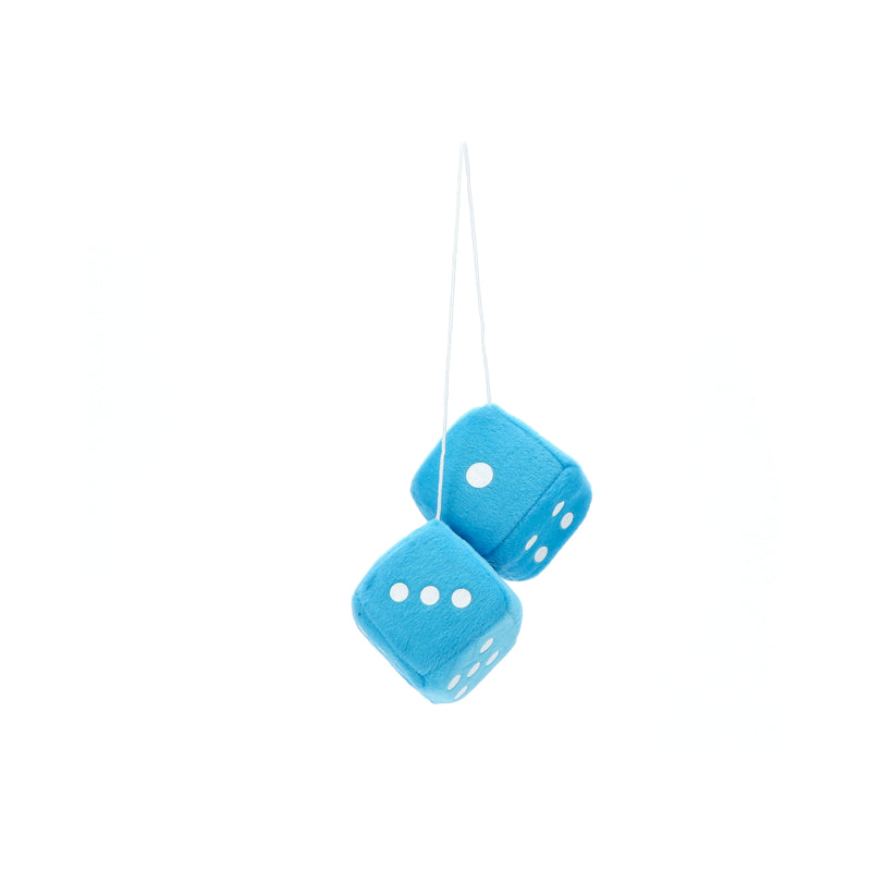 3'' BLUE HANGING FUZZY DICE