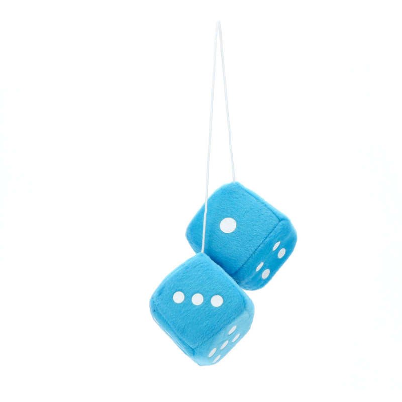 3'' BLUE HANGING FUZZY DICE