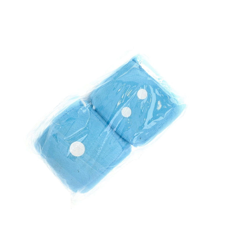 3'' BLUE HANGING FUZZY DICE
