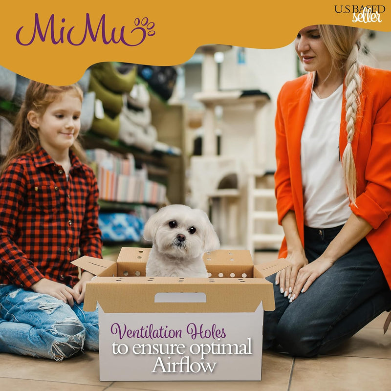 MIMU 12PK CARDBOARD DISPOSABLE PET CARRIERS